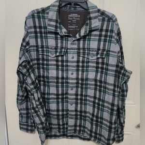 REI Cooperative Men’s Plaid Cotton Flannel Button Down Shirt Size L